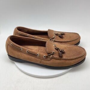 Polo Ralph Lauren Loafers Mens 12 D Brown Leather Moccasin Sportsman Slip Ons